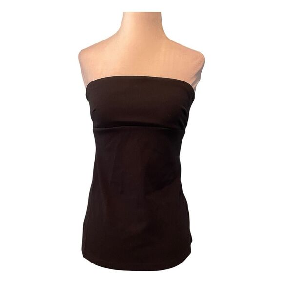 Silence + Noise Aubree Strapless Lace-Up Top Black S - Picture 2 of 10